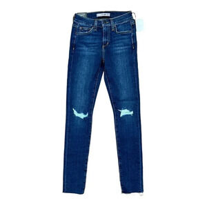Joes Jeans Blue Skinny Ankle Distressed Jeans 24